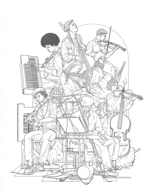 Free Musician Coloring Pages - 5