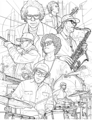 Free Musician Coloring Pages - 6