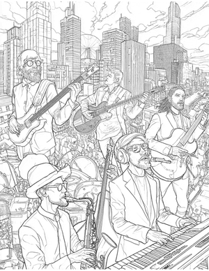 Free Musician Coloring Pages - 8