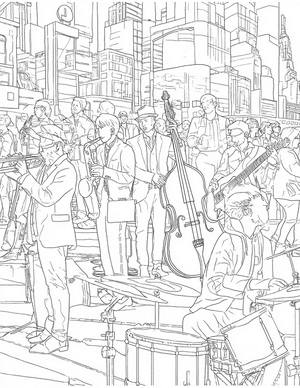 Free Musician Coloring Pages - 9