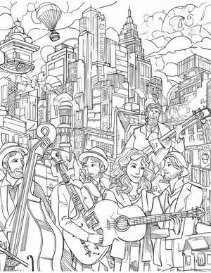 Free Musician Coloring Pages - 10