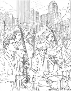 Free Musician Coloring Pages - 11