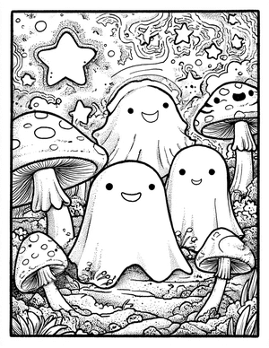Free Ghosts Coloring Pages - 11