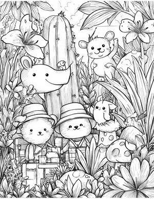 Free Explorers Coloring Pages - 1