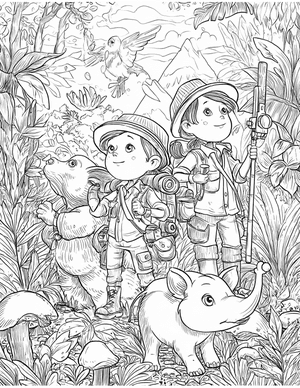 Free Explorers Coloring Pages - 6