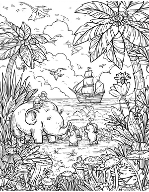 Free Explorers Coloring Pages - 7