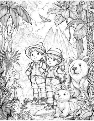 Free Explorers Coloring Pages - 8