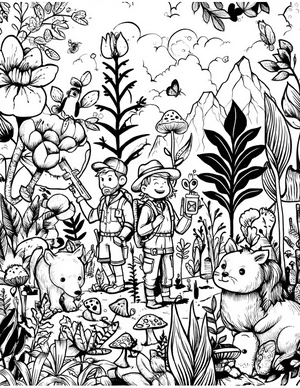 Free Explorers Coloring Pages - 11