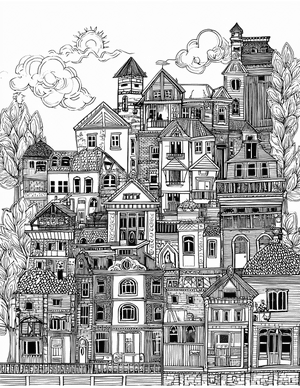Free House Coloring Pages - 0