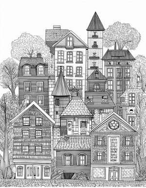 Free House Coloring Pages - 3