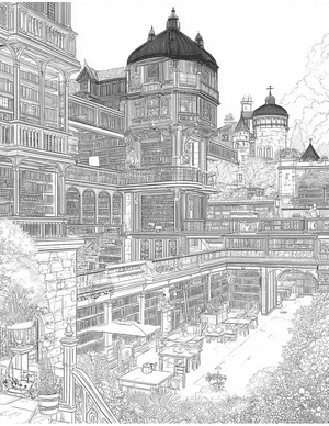 Free Library Coloring Pages - 3