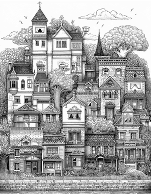 Free House Coloring Pages - 5