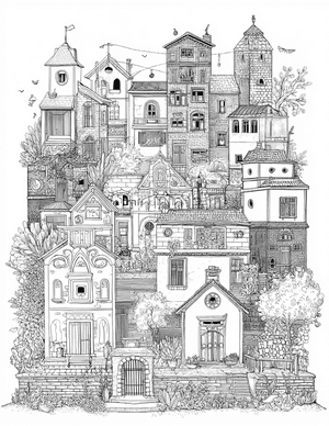 Free House Coloring Pages - 6
