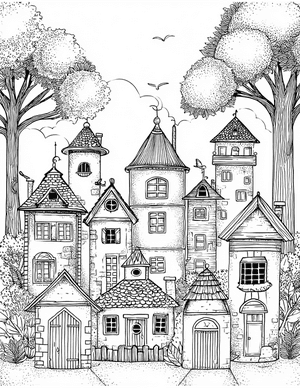 Free Hut Coloring Pages - 7
