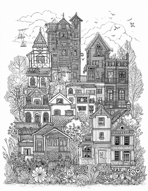 Free House Coloring Pages - 7