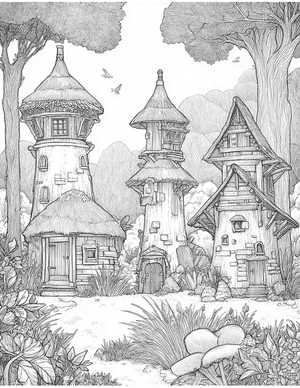 Free Hut Coloring Pages - 8