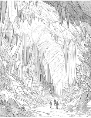 Free Cave Coloring Pages - 9