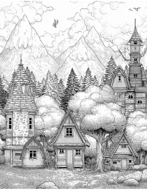 Free Hut Coloring Pages - 10