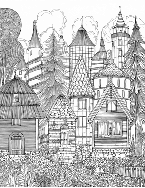 Free Hut Coloring Pages - 11