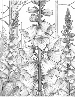 Free Foxglove Coloring Pages - 0