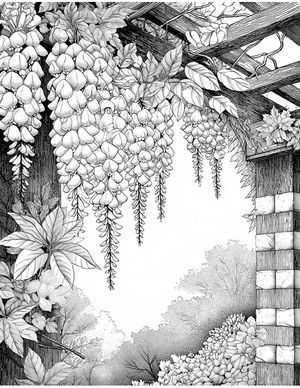 Free Wisteria Coloring Pages - 1