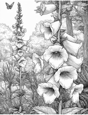 Free Foxglove Coloring Pages - 1