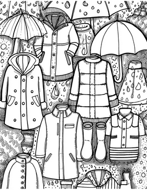 Free Raincoat Coloring Pages - 2
