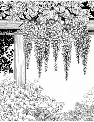 Free Wisteria Coloring Pages - 2