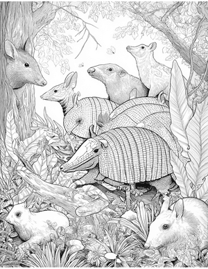 Free Armadillo Coloring Pages - 2