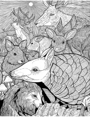Free Armadillo Coloring Pages - 4
