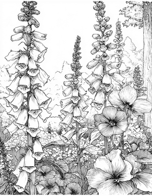 Free Foxglove Coloring Pages - 5