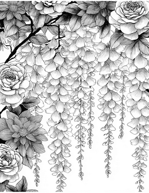 Free Wisteria Coloring Pages - 7