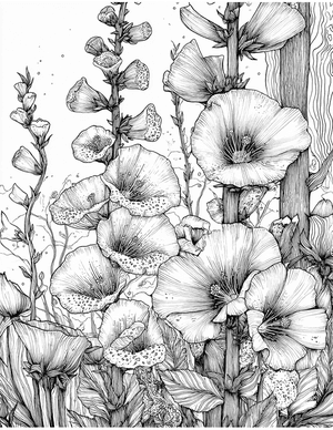 Free Foxglove Coloring Pages - 8