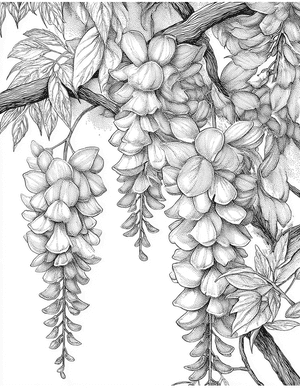 Free Wisteria Coloring Pages - 8