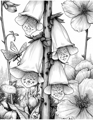 Free Foxglove Coloring Pages - 9