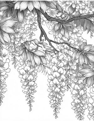 Free Wisteria Coloring Pages - 9
