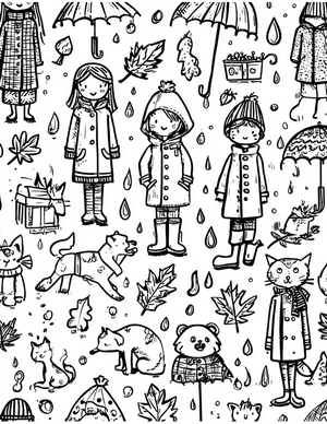 Free Raincoat Coloring Pages - 11