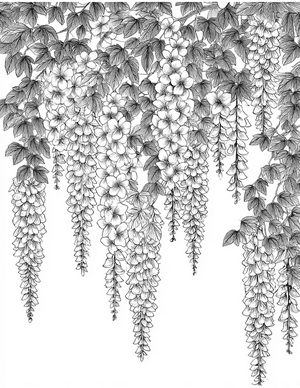 Free Wisteria Coloring Pages - 11