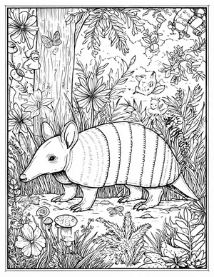 Free Armadillo Coloring Pages - 11