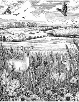 Free Prairie Coloring Pages - 1