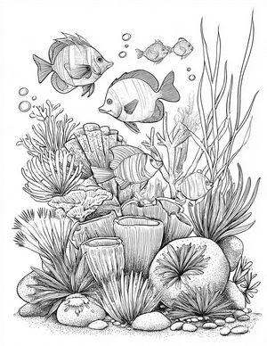 Free Sea sponge Coloring Pages - 2