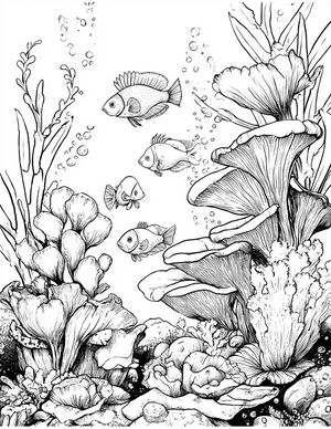 Free Sea sponge Coloring Pages - 3