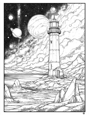 Free Space beacon Coloring Pages - 5