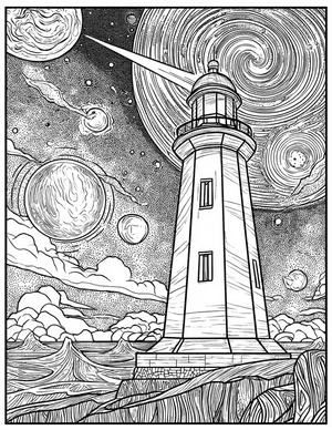 Free Space beacon Coloring Pages - 6