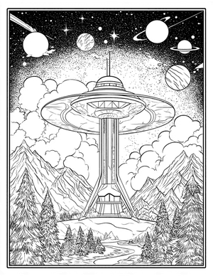 Free Space beacon Coloring Pages - 7