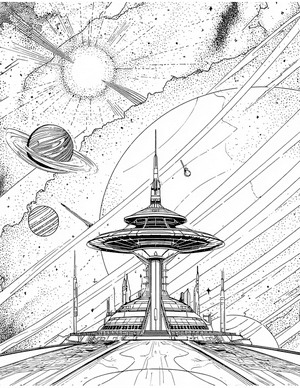 Free Space beacon Coloring Pages - 8