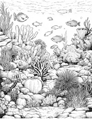 Free Sea sponge Coloring Pages - 9