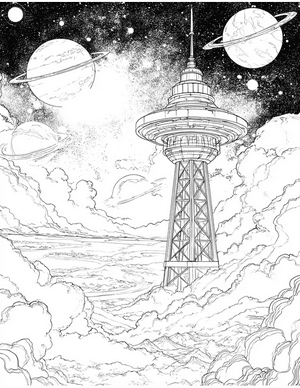 Free Space beacon Coloring Pages - 9