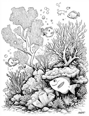 Free Sea sponge Coloring Pages - 11