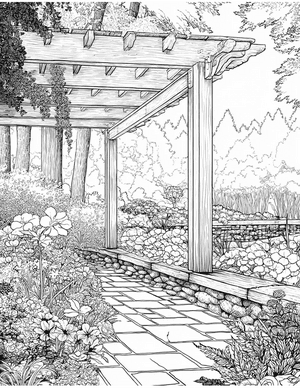 Free Pergola Coloring Pages - 0